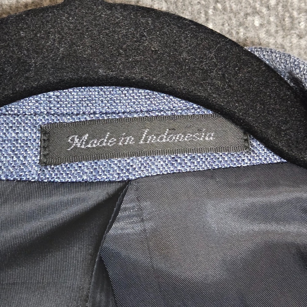 Lauren Ralph Lauren Silk Wool Blazer 46L Blue Plaid 2 Button Lined Sports Coat - Picture 5 of 16